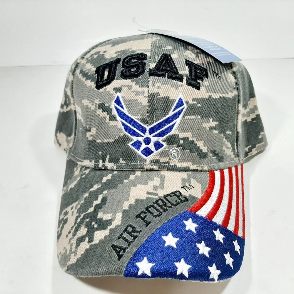 USAF Wings Logo Green Digital Camouflage Hat USA F